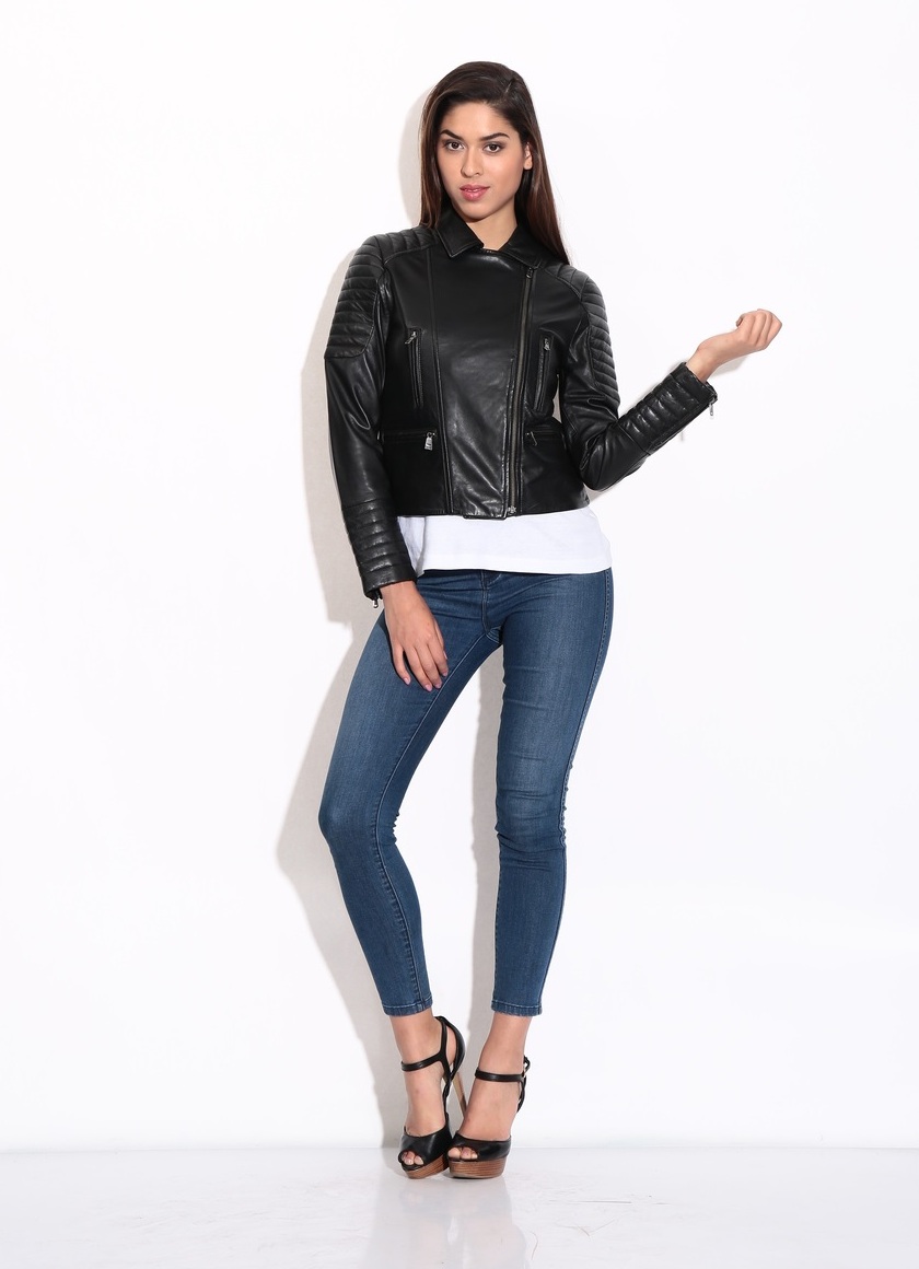 Theo&Ash - Buy Biker Leather Jacket for Women | Black Leather