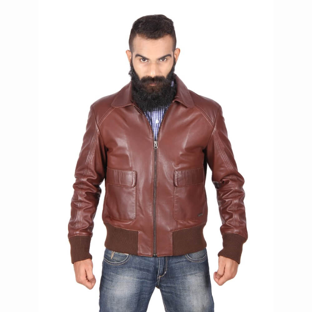 Theo&Ash - Leather jackets for men | Bomber jacket online | Men's brown ...
