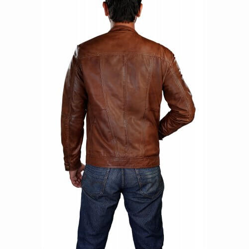 Men's Brown Biker Leather Jacket