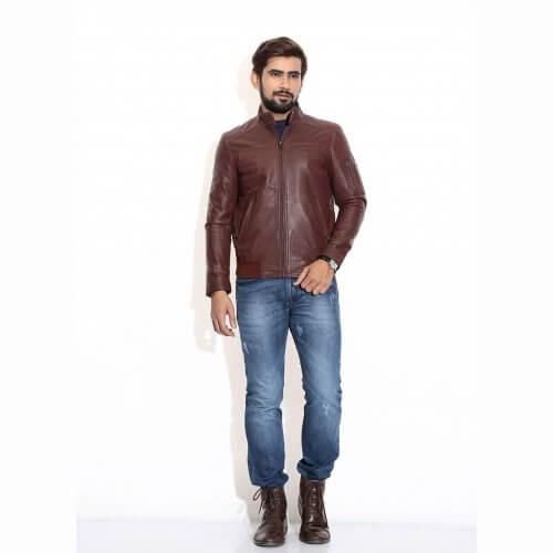 Classic Brown Bomber Jacket