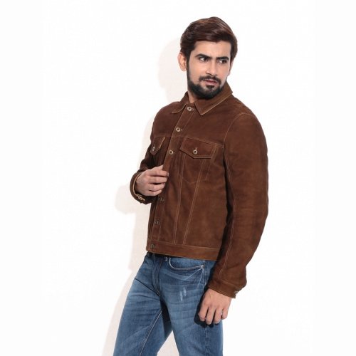 Men's Antique Suede Leather Jacket