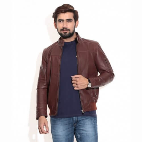 Classic Brown Bomber Jacket