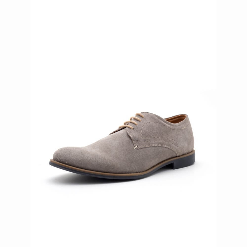 Theo&Ash - Grey Suede Derby Shoes