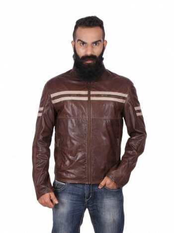Stylish Brown Motorcycle Jacket