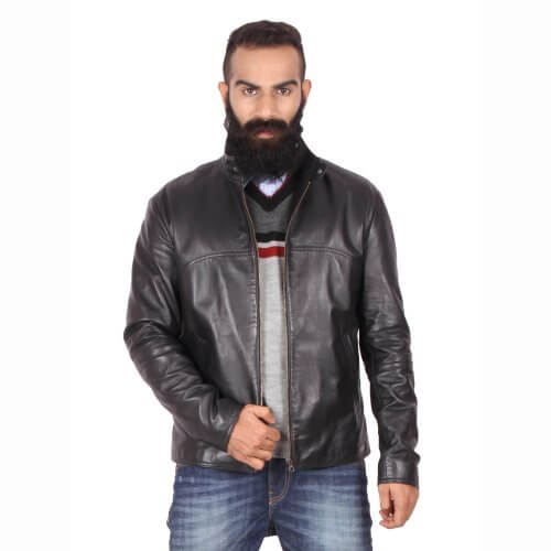 Classic Zipper Leather Jacket