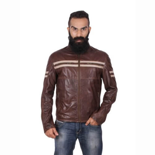 Stylish Brown Motorcycle Jacket