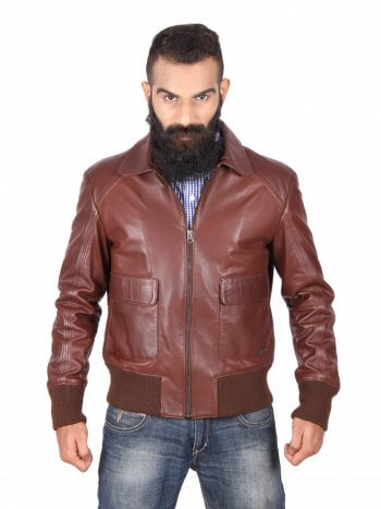 Classic Brown Bomber Jacket