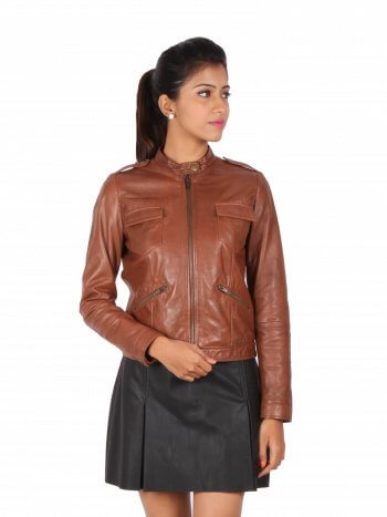 Classic Zipper Leather Jacket