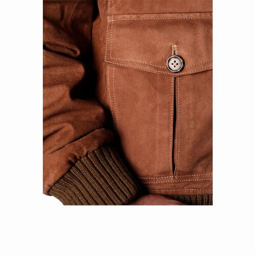 Brown Suede Aviator Jacket