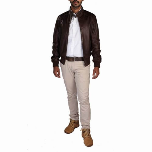 Men's Brown Bomber Jacket