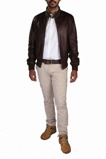 Men's Brown Bomber Jacket