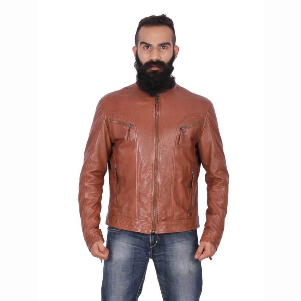 Theo&Ash - Leather jackets for men | Brown biker jacket | Stylish ...