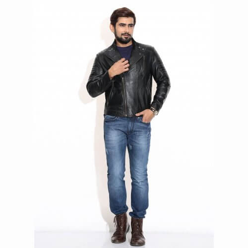 Classic Biker Leather Jacket