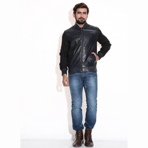 Men's College Leather Jacket