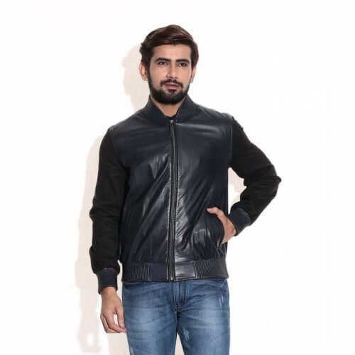 Men's College Leather Jacket