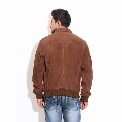 Brown Suede Aviator Jacket