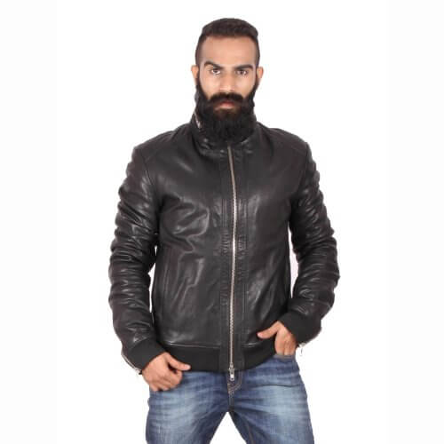 Stylish Black Bomber Jacket