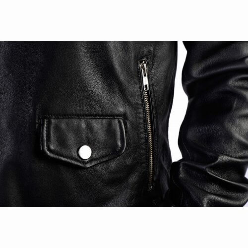 Men's Black Biker Leather Jacket