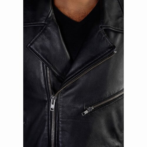 Men's Black Biker Leather Jacket