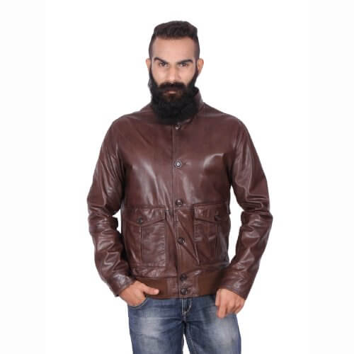 Classic Brown Bomber Jacket