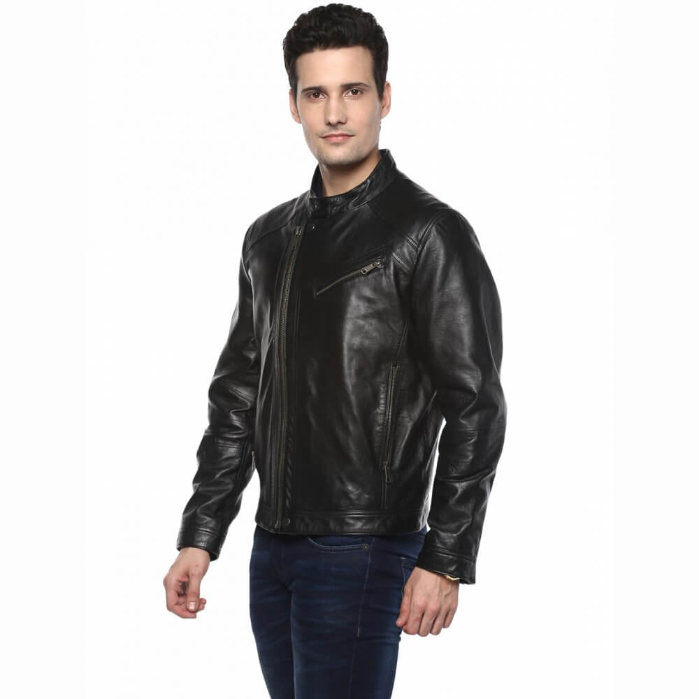 Theo&Ash - Buy Vintage black Leather Jacket for Men Online in India ...