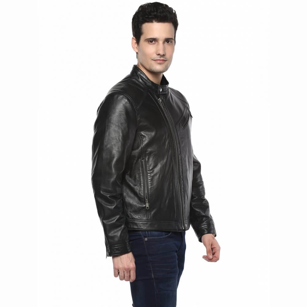 Theo&Ash - Buy Vintage black Leather Jacket for Men Online in India ...