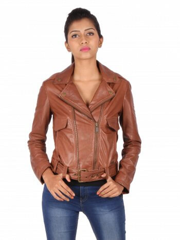 Classic Tan Biker Jacket