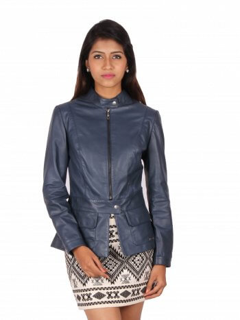 Stylish Zipper Leather Jacket