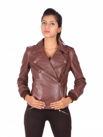 Vintage Brown Biker Jacket