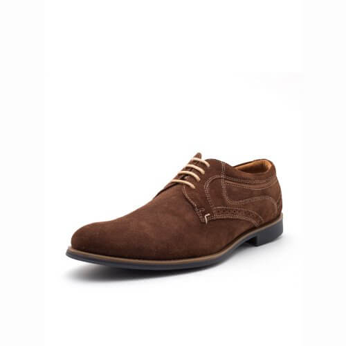 Theo&Ash - Brown Suede Derby Shoes