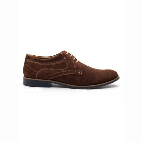 Theo&Ash - Brown Suede Derby Shoes