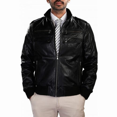 Men's Black Vintage Leather Jacket