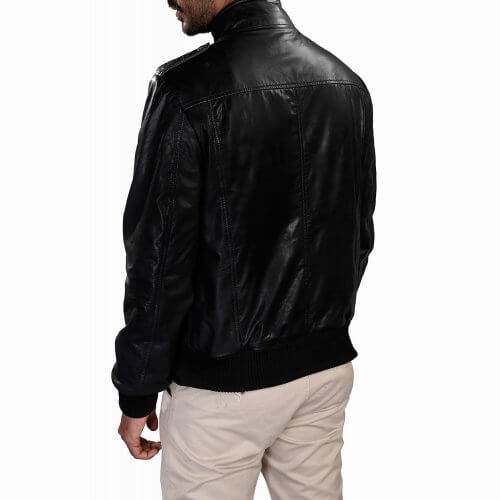 Men's Black Vintage Leather Jacket