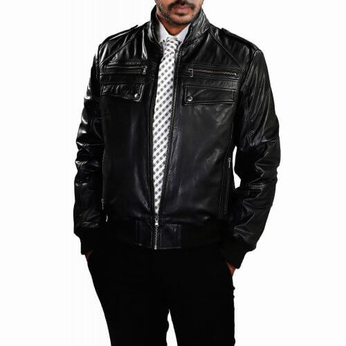 Men's Black Vintage Leather Jacket