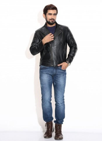 Classic Biker Leather Jacket