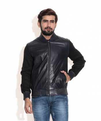 Men's College Leather Jacket