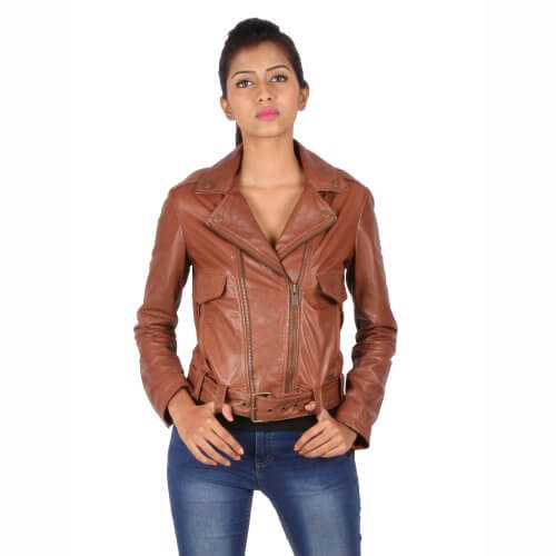 Classic Tan Biker Jacket