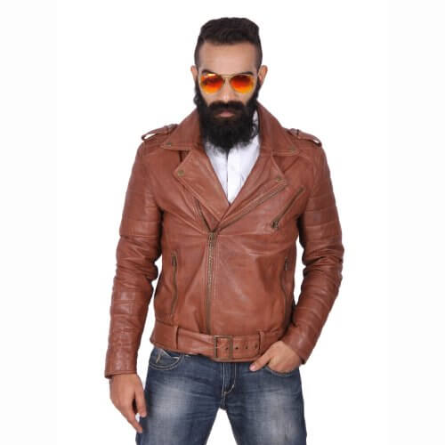 Stylish Brown Biker Jacket